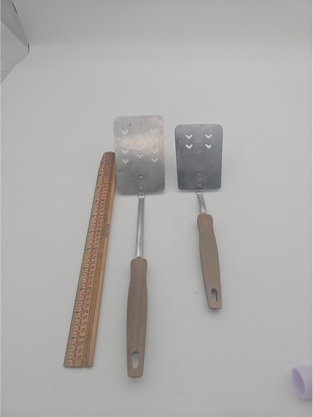 Vintage Ekco 10” Spatula Turner Flipper Short Green Handle Chrome Plated USA